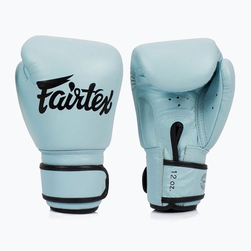 Bokso pirštinės Fairtex Genuine Leather Boxing blue