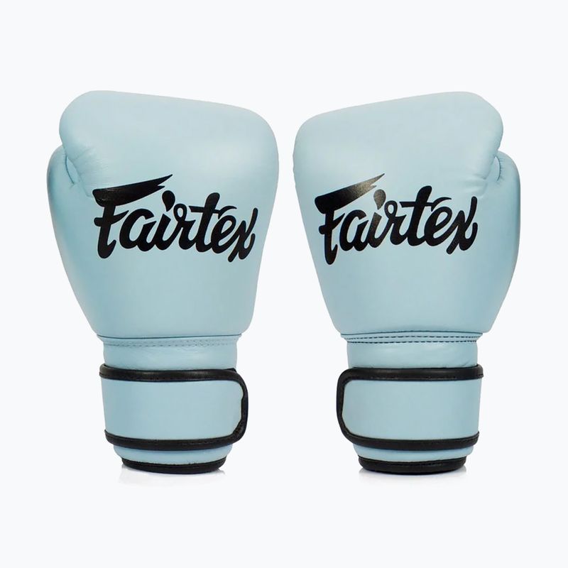 Bokso pirštinės Fairtex Genuine Leather Boxing blue