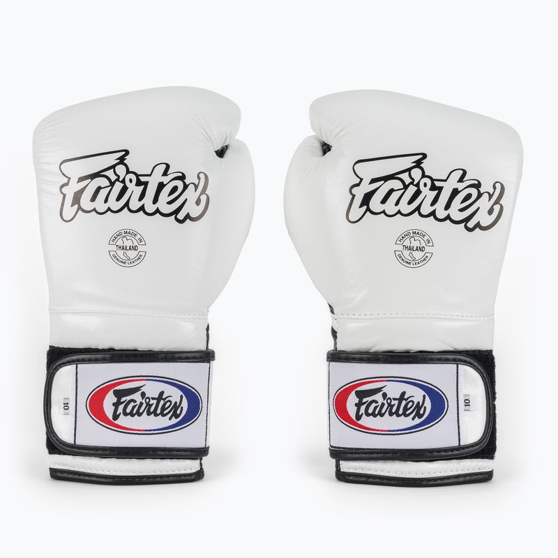 Bokso pirštinės Fairtex Heavy Hitter's Mexican Style white/blue 2