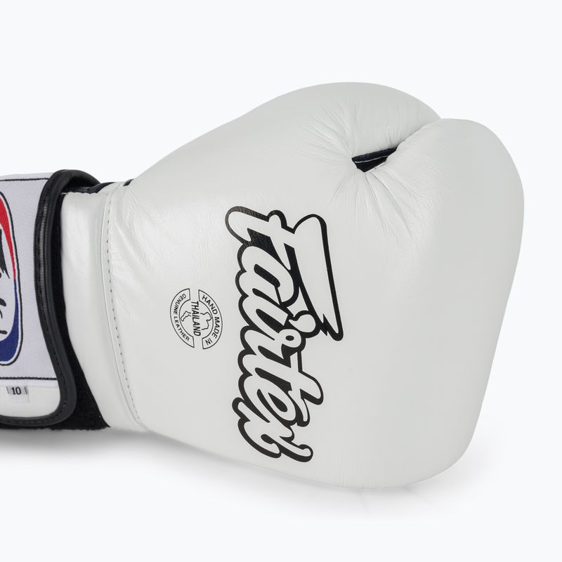 Bokso pirštinės Fairtex Heavy Hitter's Mexican Style white/blue 5