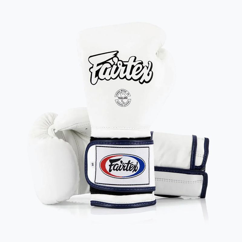 Bokso pirštinės Fairtex Heavy Hitter's Mexican Style white/blue 4