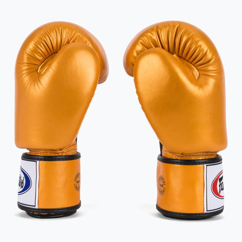 Bokso pirštinės Fairtex Deluxe Tight-Fit gold 4