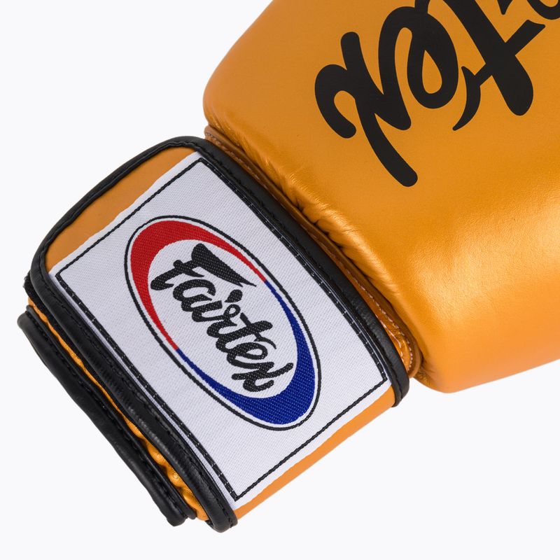 Bokso pirštinės Fairtex Deluxe Tight-Fit gold 6