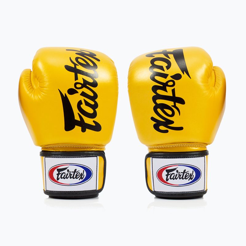 Bokso pirštinės Fairtex Deluxe Tight-Fit gold