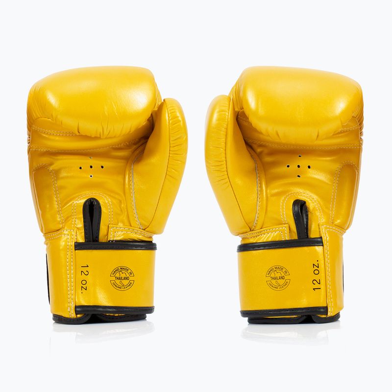 Bokso pirštinės Fairtex Deluxe Tight-Fit gold 2