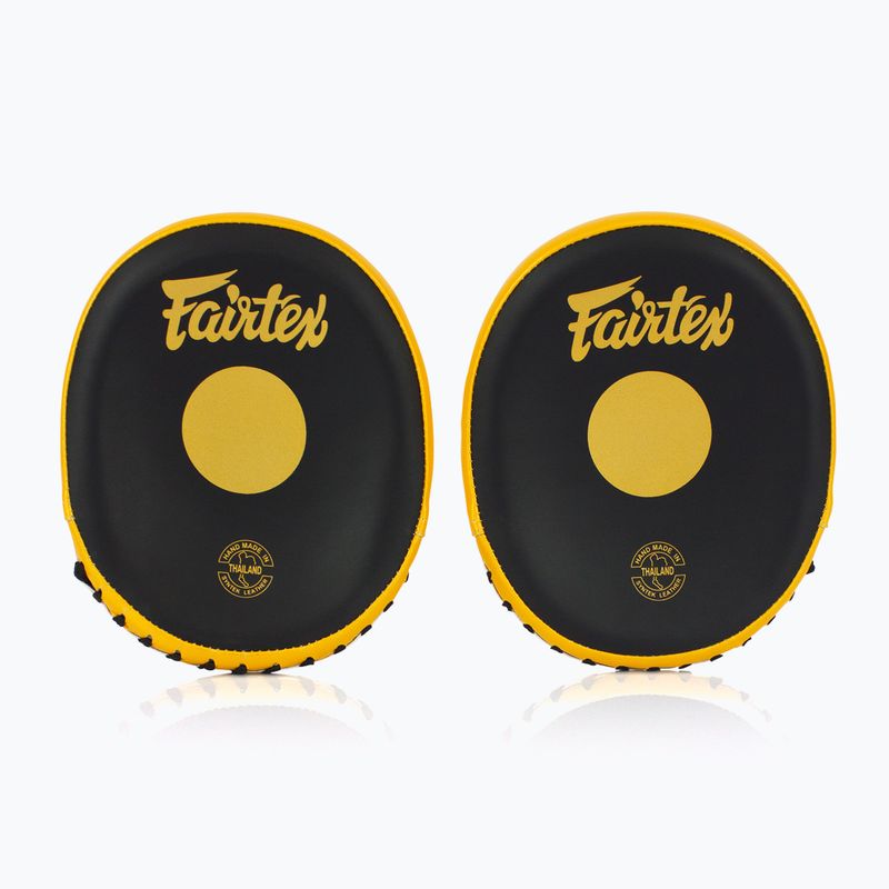 "Fairtex Speed & Accuracy Focus Mitts" juodos/auksinės treniruočių letenos