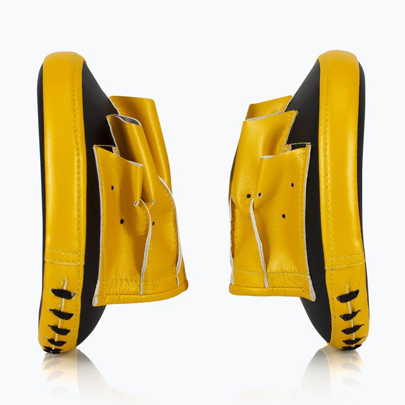 "Fairtex Speed & Accuracy Focus Mitts" juodos/auksinės treniruočių letenos 3