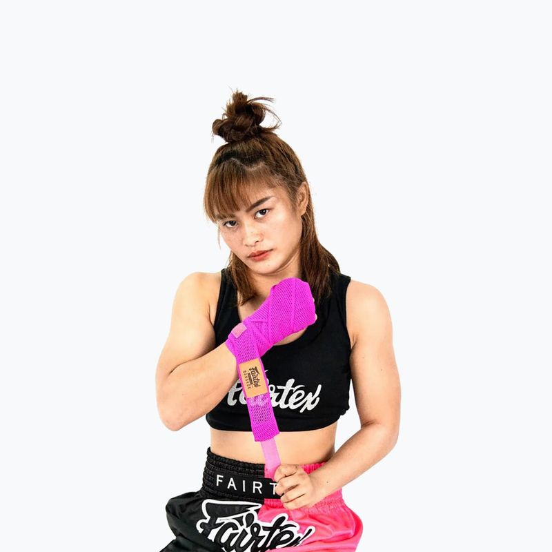 Bokso tvarsčiai Fairtex Elastic Handwraps 455 cm pink 3