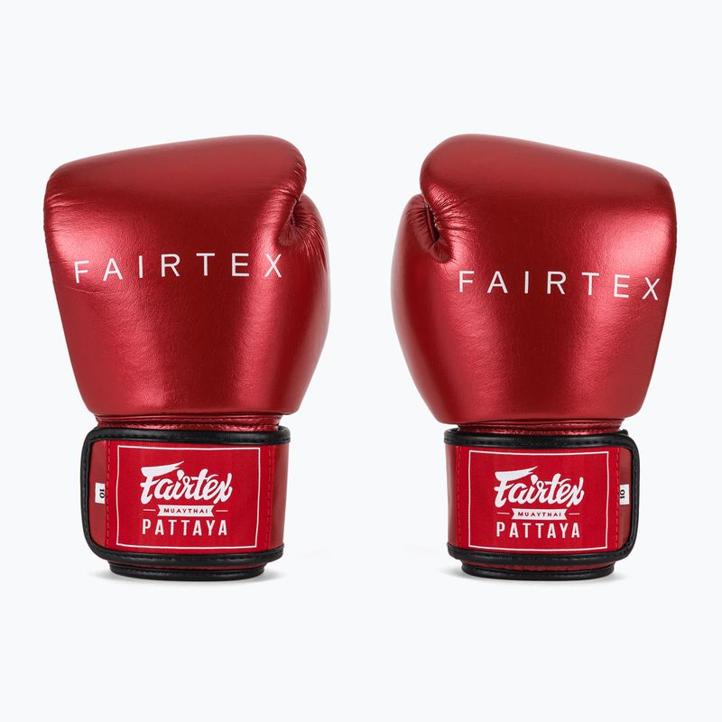 Bokso pirštinės Fairtex Metallic Boxing red 2