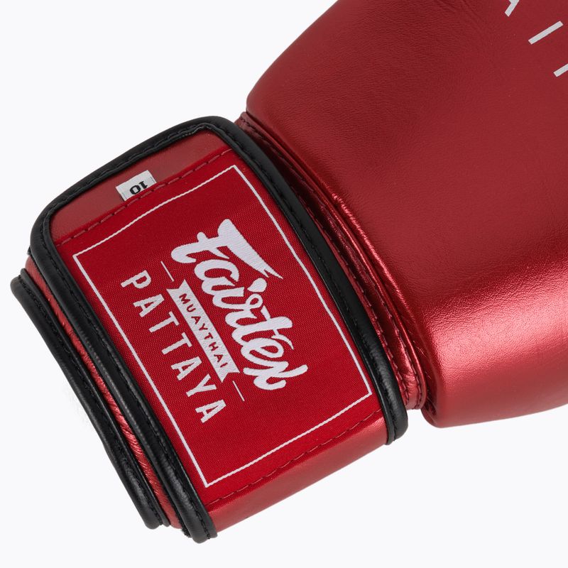 Bokso pirštinės Fairtex Metallic Boxing red 6