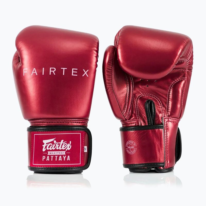 Bokso pirštinės Fairtex Metallic Boxing red