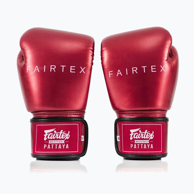 Bokso pirštinės Fairtex Metallic Boxing red 2