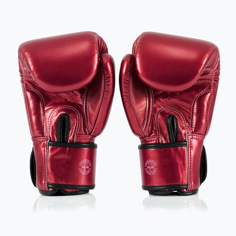 Bokso pirštinės Fairtex Metallic Boxing red 2