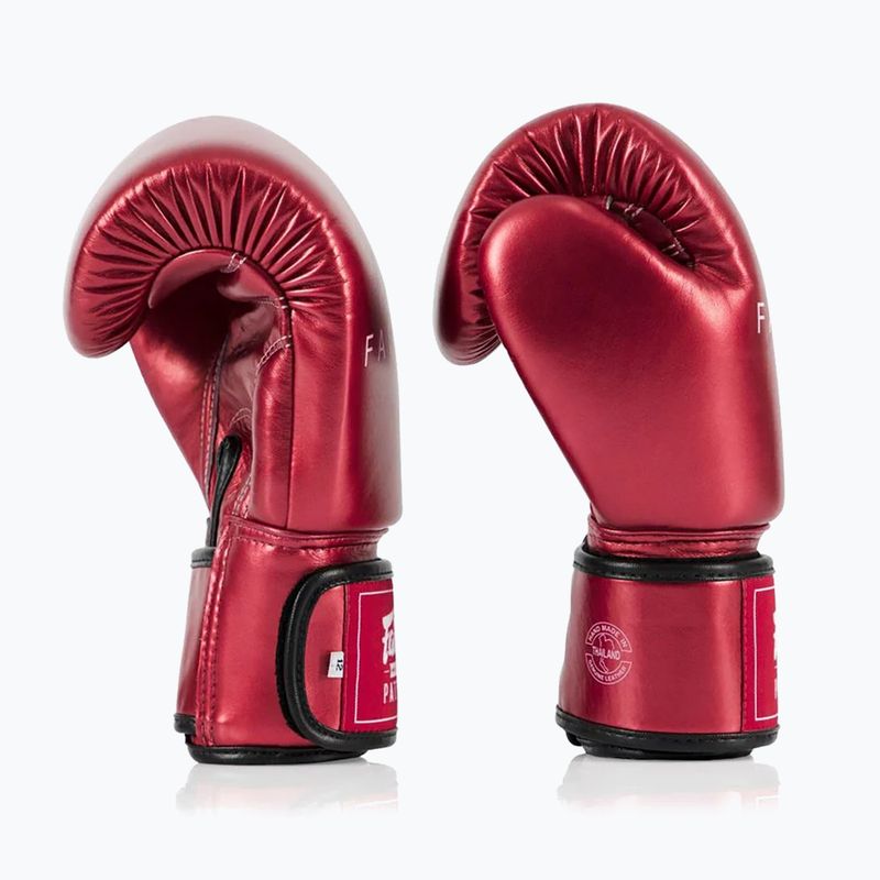 Bokso pirštinės Fairtex Metallic Boxing red 4