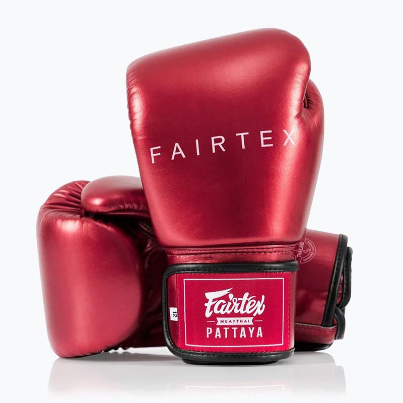 Bokso pirštinės Fairtex Metallic Boxing red 5