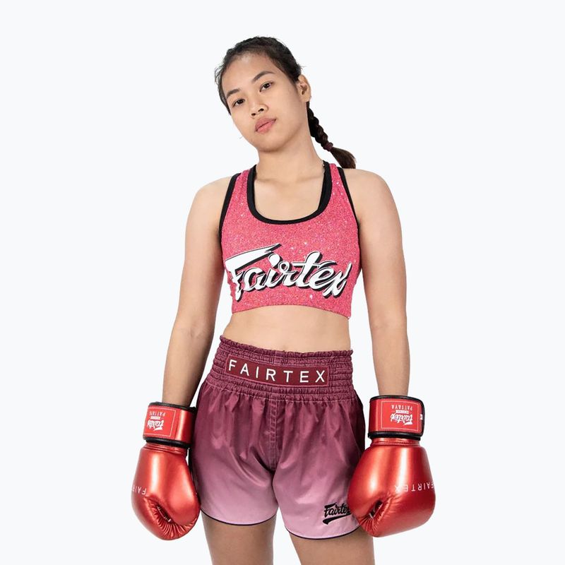 Bokso pirštinės Fairtex Metallic Boxing red 6