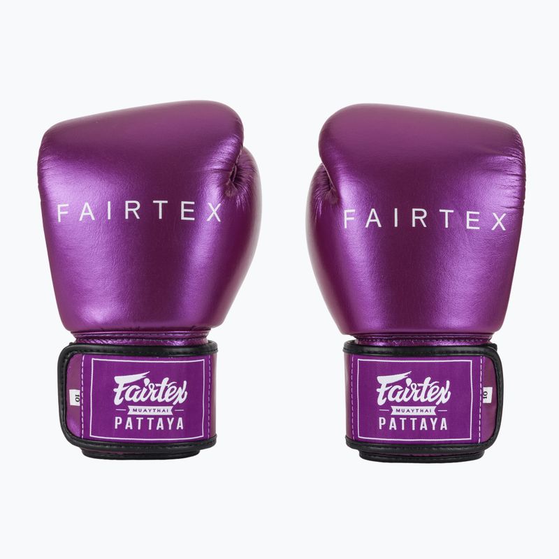 Bokso pirštinės Fairtex Metallic Boxing purple 2