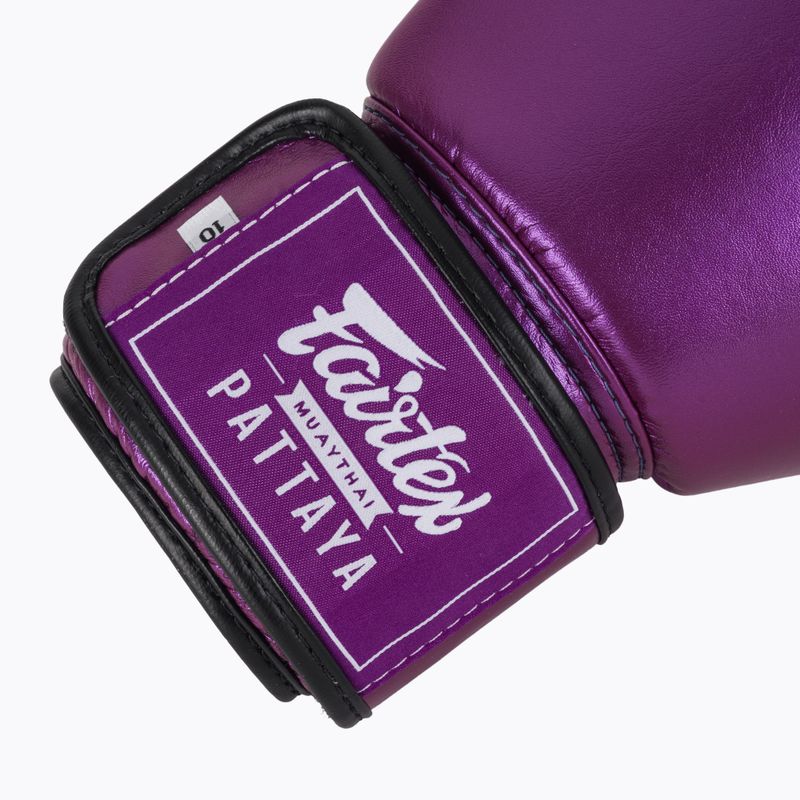 Bokso pirštinės Fairtex Metallic Boxing purple 6