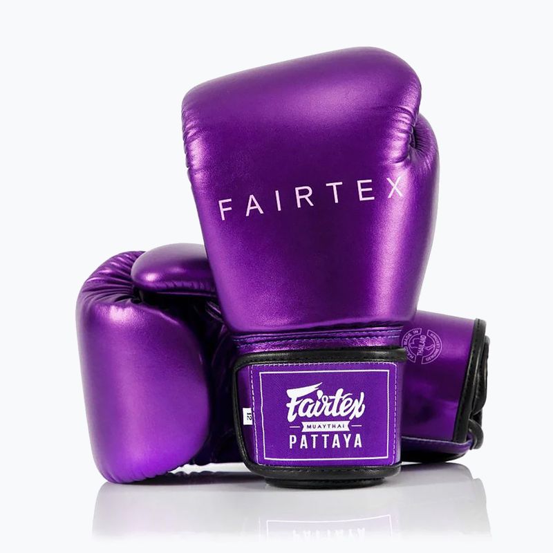 Bokso pirštinės Fairtex Metallic Boxing purple 4