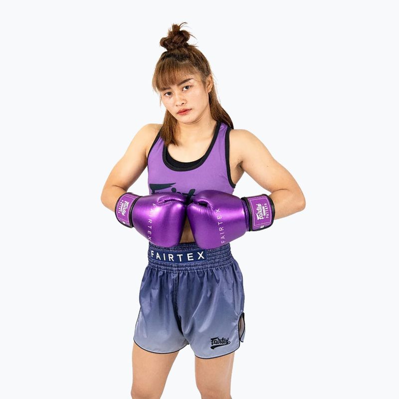 Bokso pirštinės Fairtex Metallic Boxing purple 5
