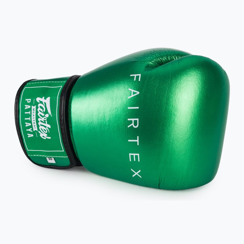 Bokso pirštinės Fairtex Metallic Boxing green 5