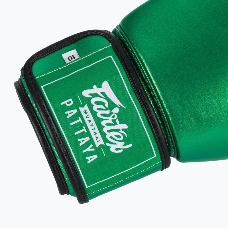 Bokso pirštinės Fairtex Metallic Boxing green 6