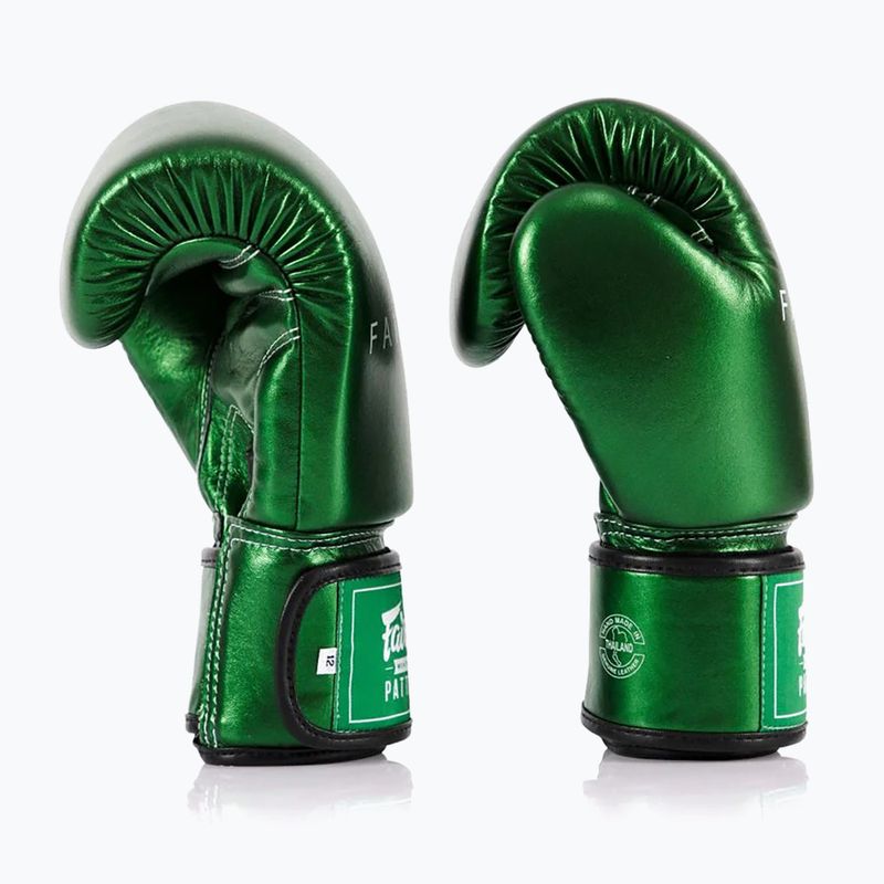 Bokso pirštinės Fairtex Metallic Boxing green 3