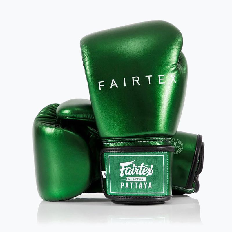 Bokso pirštinės Fairtex Metallic Boxing green 4