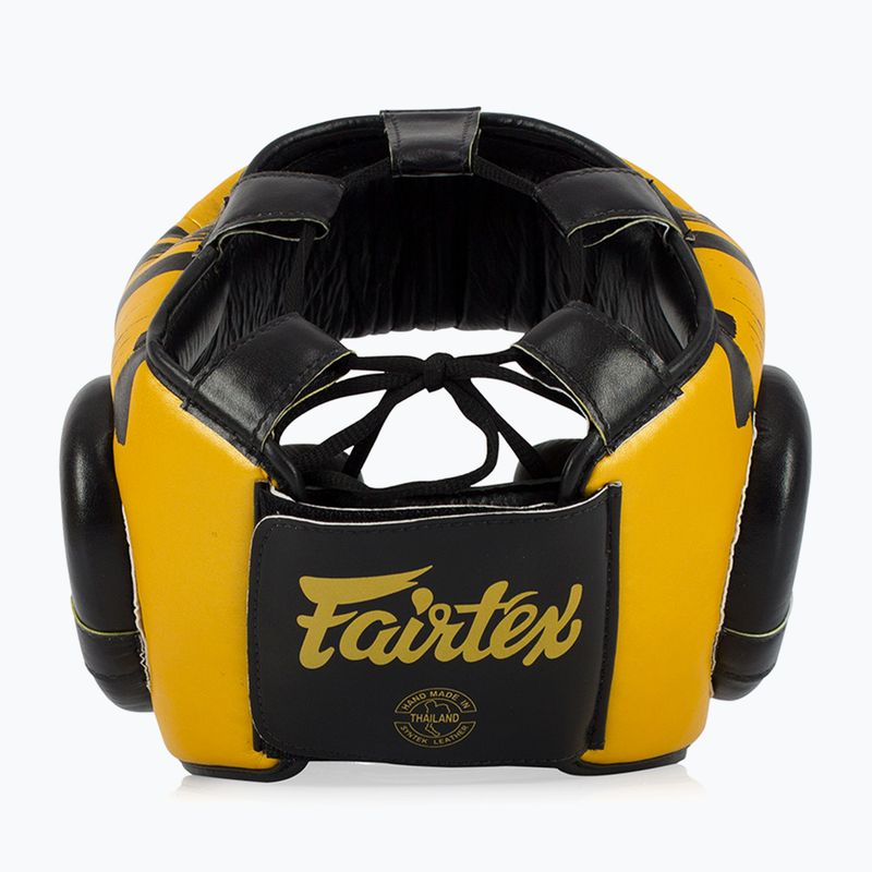 Bokso šalmas Fairtex Microfiber Headguard gold 5