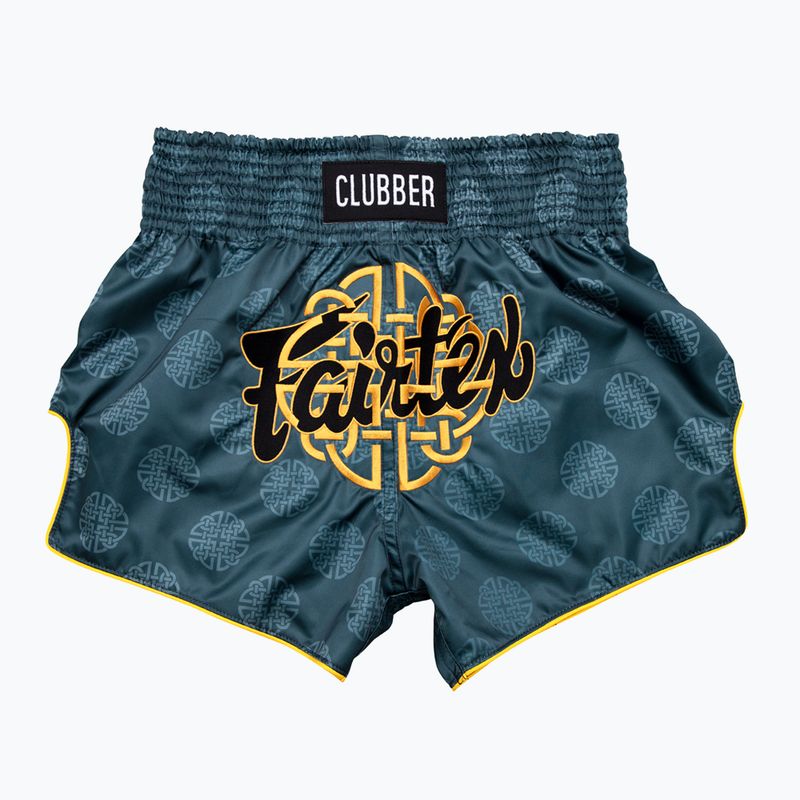 Fairtex Muay Thai treniruočių šortai BS1915 'Clubber' pacific green