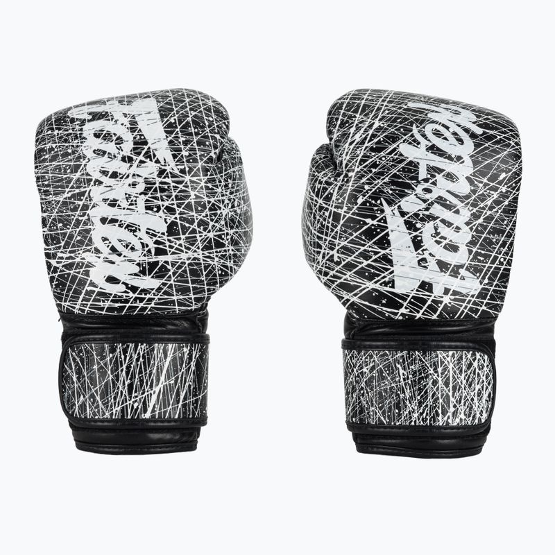 Bokso pirštinės Fairtex Microfiber Art Collections Painter black/white 2