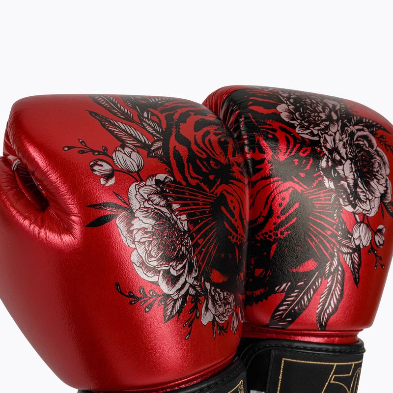 Fairtex Golden Jubilee raudonos bokso pirštinės 7