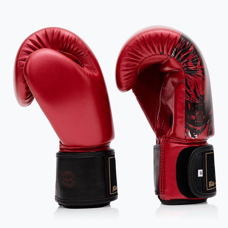 "Fairtex Golden Jubilee" raudonos bokso pirštinės 3