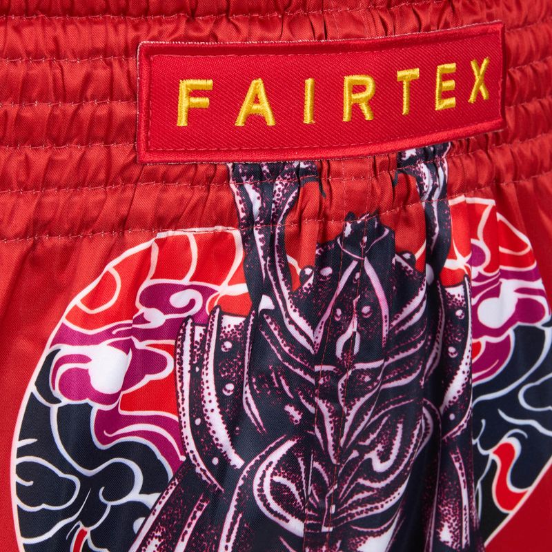 Fairtex vaikiški bokso šortai BSK2108 "Silent Warrior", raudoni 3