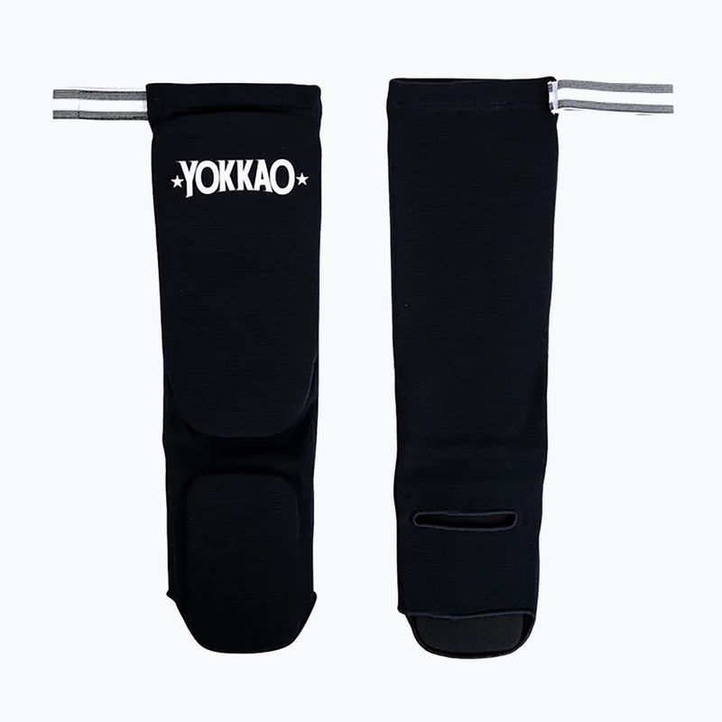 Blauzdų apsaugos YOKKAO Muay Thai Boxing black cotton 2