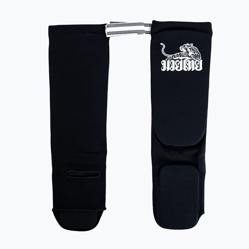 Blauzdų apsaugos YOKKAO Muay Thai Boxing black cotton 3