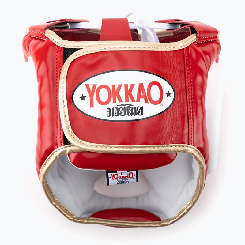 YOKKAO treniruočių galvos apsauga kovinis sportinis šalmas raudonas HYGL-1-2 7