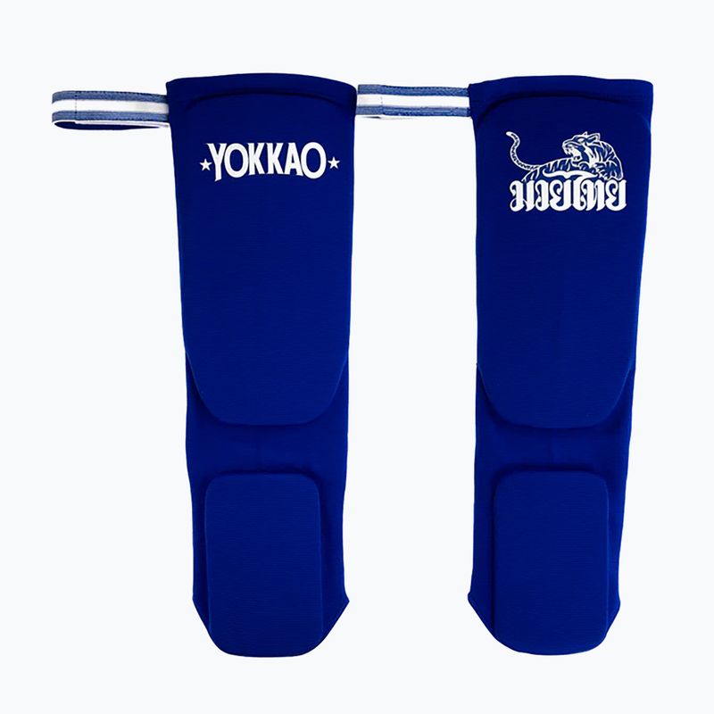 Blauzdų apsaugos YOKKAO Muay Thai Boxing blue cotton