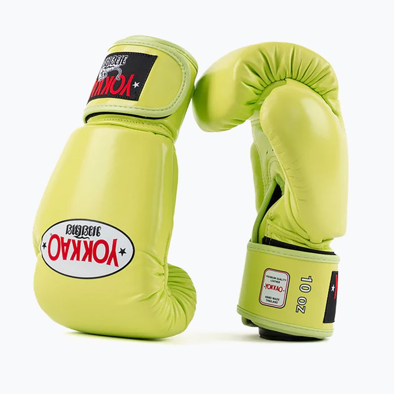 Vyriškos bokso pirštinės YOKKAO Matrix lime punch 2