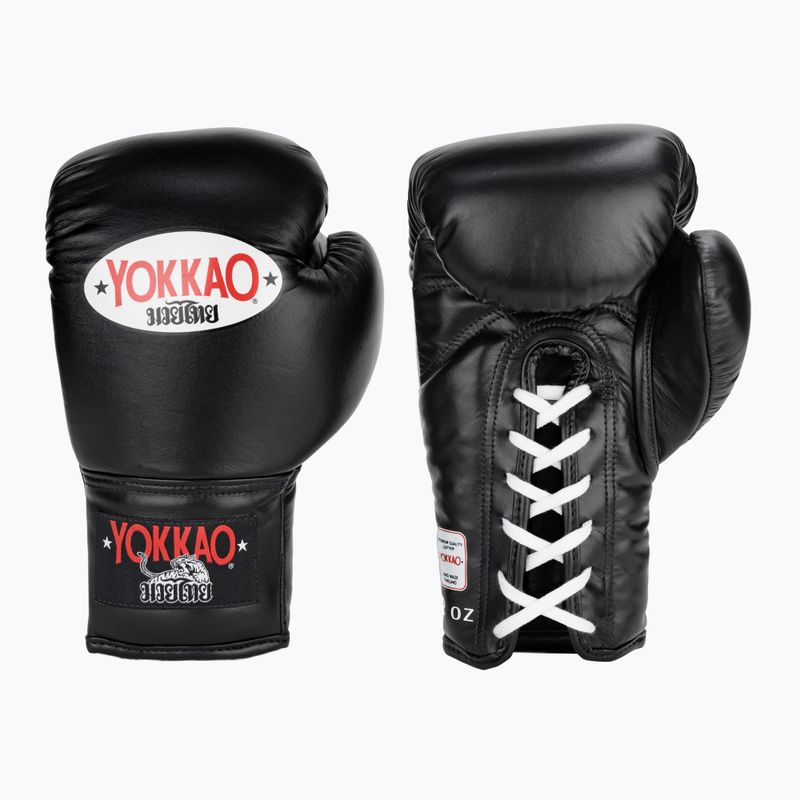 Vyriškos bokso pirštinės YOKKAO Matrix Lace Up black