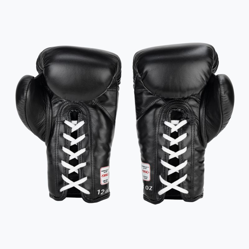 Vyriškos bokso pirštinės YOKKAO Matrix Lace Up black 3