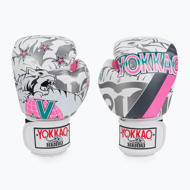 YOKKAO 90'S baltos bokso pirštinės BYGL-90