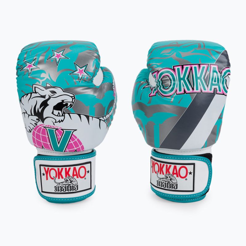 YOKKAO 90'S mėlynos bokso pirštinės BYGL-90-5