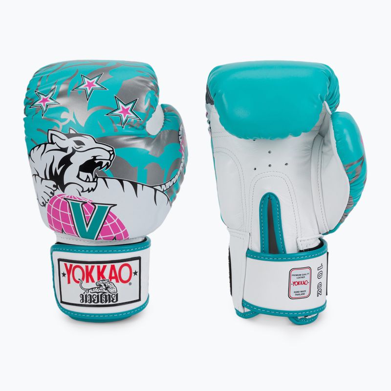 YOKKAO 90'S mėlynos bokso pirštinės BYGL-90-5 3