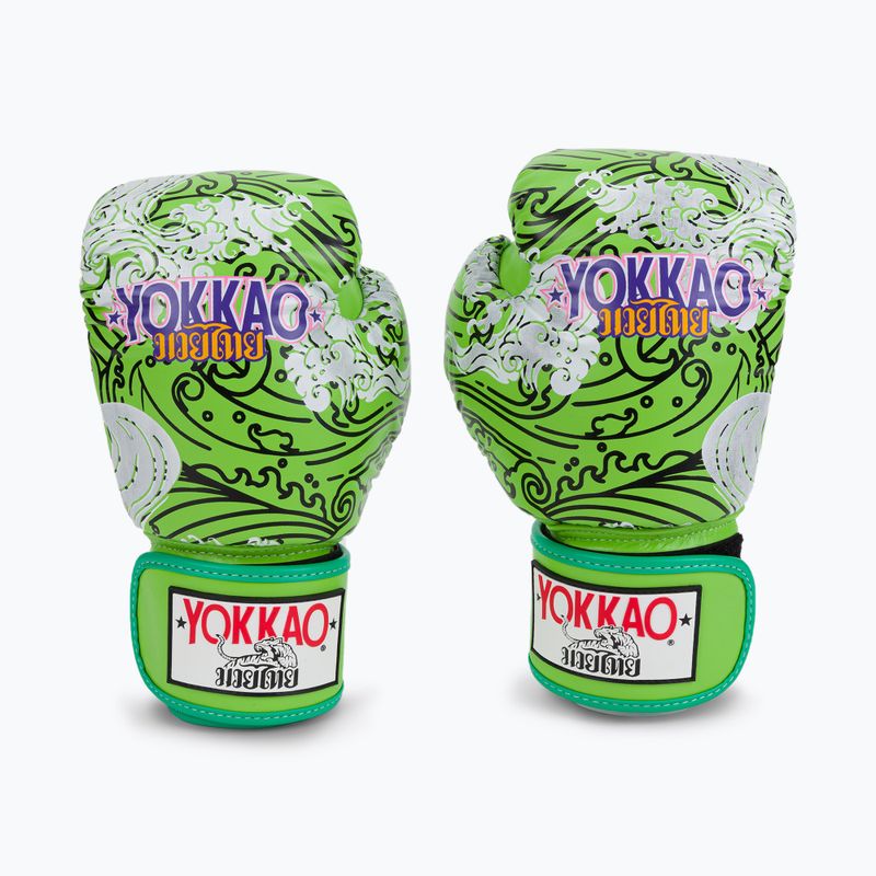 YOKKAO havajietiškos žalios bokso pirštinės FYGL-71-20