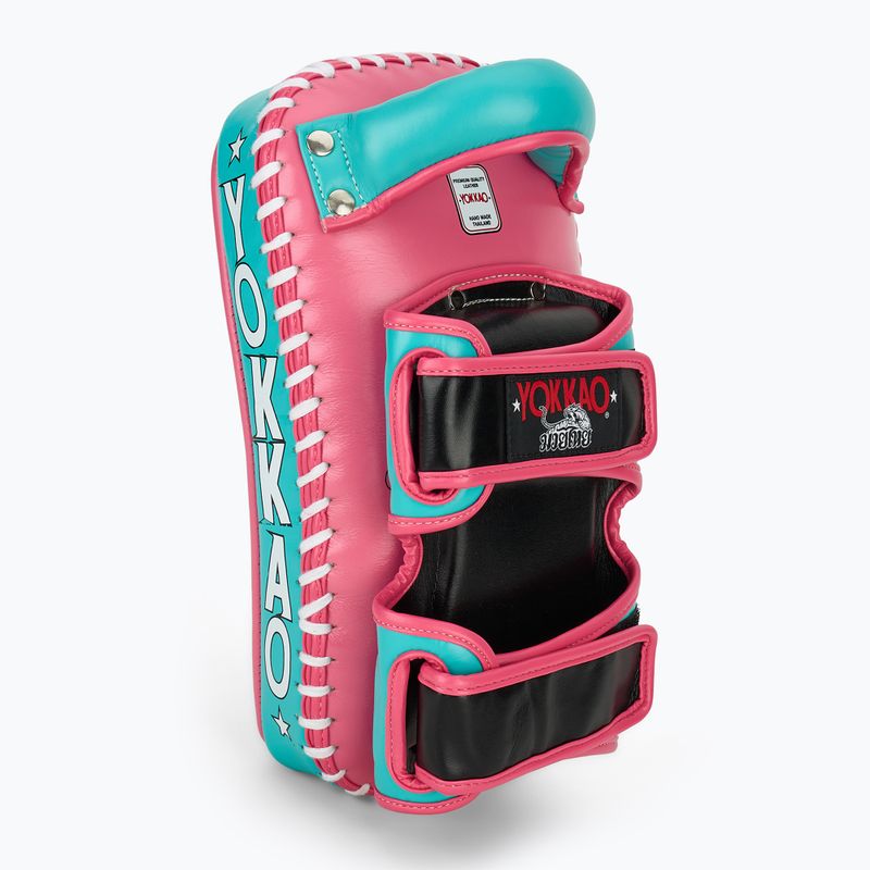 Treniruočių skydas YOKKAO Curved 2 vnt. hot pink/island 2