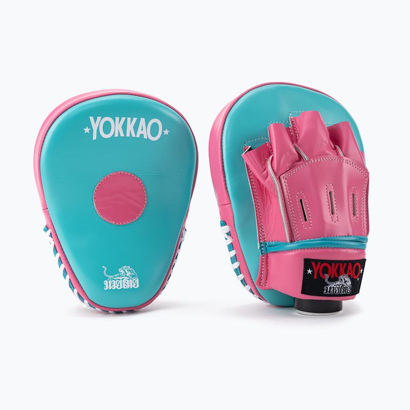 Treniruočių skydas YOKKAO Curved 2 vnt. hot pink/island