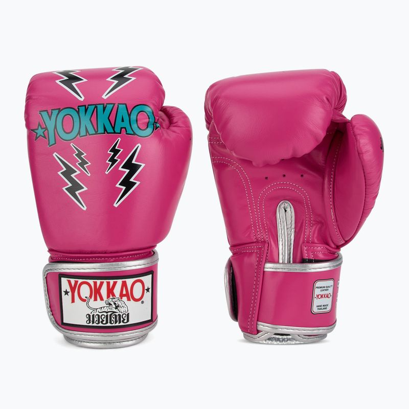Vyriškos bokso pirštinės YOKKAO Stadium fuchsia