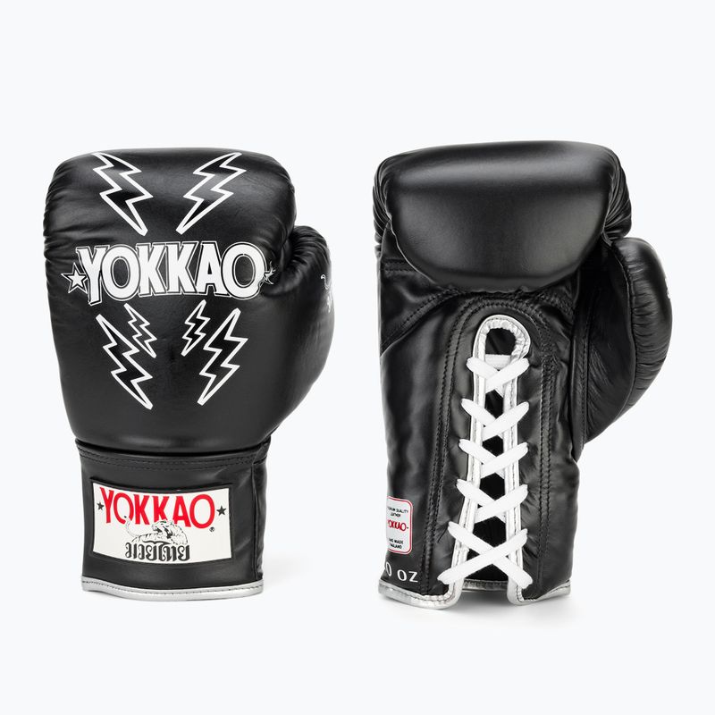 Vyriškos bokso pirštinės YOKKAO Stadium Lace Up black