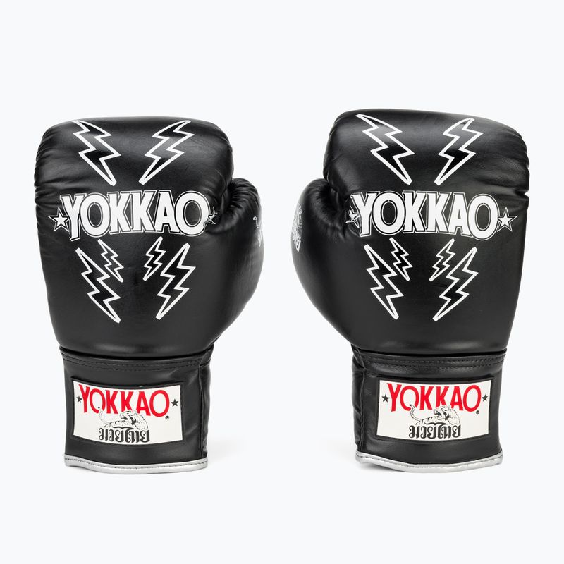Vyriškos bokso pirštinės YOKKAO Stadium Lace Up black 2